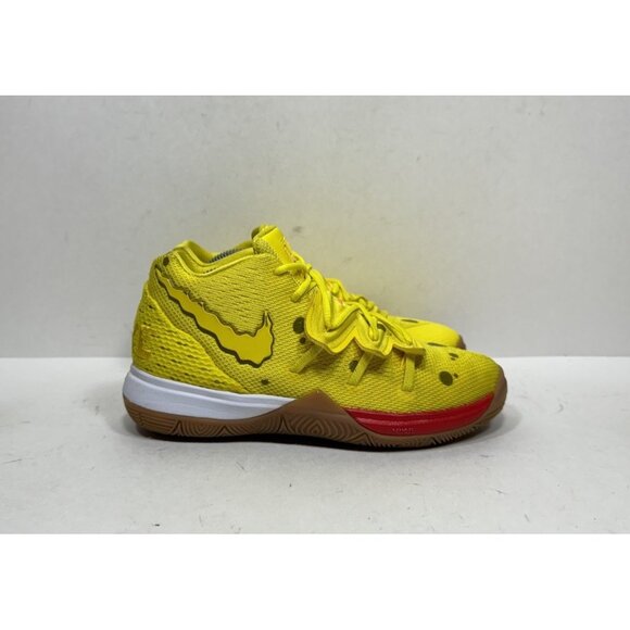 Nike Kyrie 5 x SpongeBob SquarePants Yellow Basketball Shoe Size 2.5Y - Picture 1 of 9